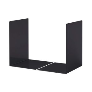 Durable Premium Heavy Duty Large Metal Shelf Bookends - 2 Pack - Black