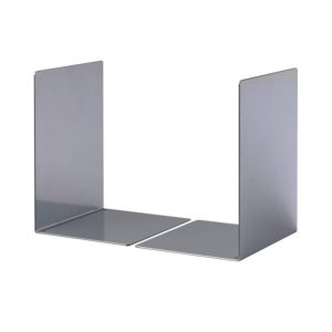 Durable Premium Heavy Duty Large Metal Shelf Bookends - 2 Pack - Silver