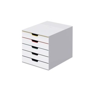 Durable VARICOLOR Desktop Organiser 5 Drawer Colour Coded Modular Storage A4+ 762527