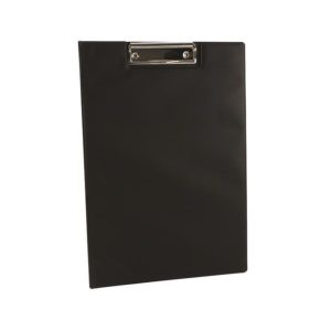 Q-Connect PVC Foldover Clipboard Foolscap Black KF01300